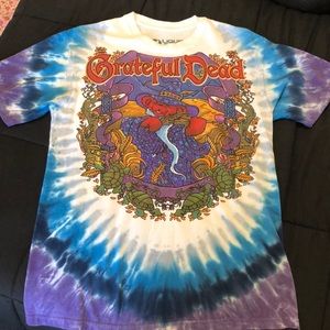 Liquid Blue Tie Dye Grateful Dead Tee size M